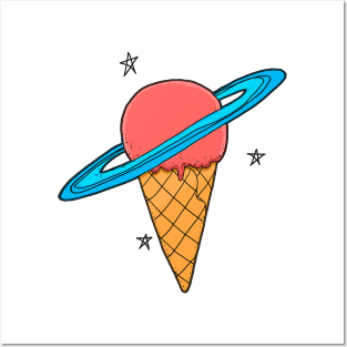 ice cream star Posters and Art